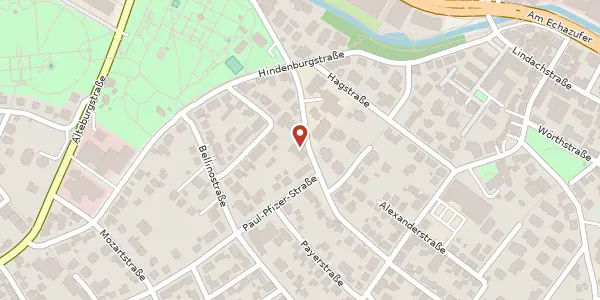 Karte der Umgebung von Friedrich-Ebert-Straße 34, 72762 Reutlingen