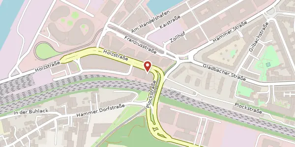 Karte der Umgebung von Holzstr. 2, 40221 Düsseldorf