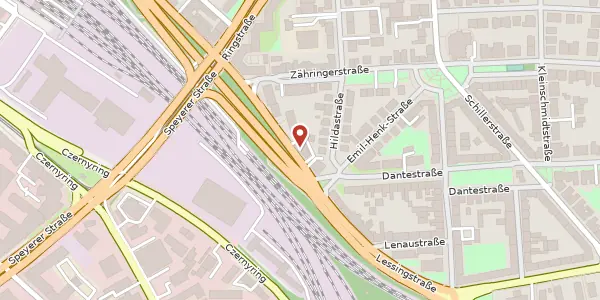 Karte der Umgebung von Lessingstr. 24, 69115 Heidelberg
