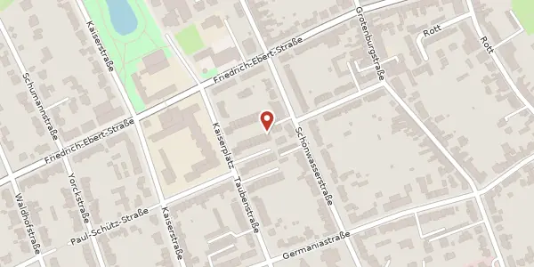 Karte der Umgebung von Kaiserplatz 34 a, 47800 Krefeld