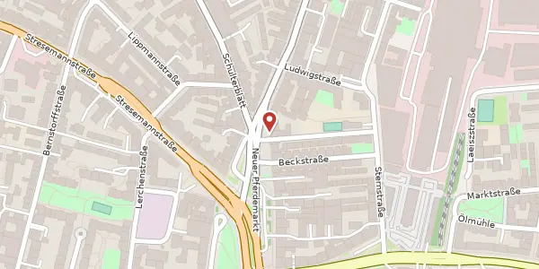 Karte der Umgebung von Neuer Pferdemarkt 13, 20359 Hamburg