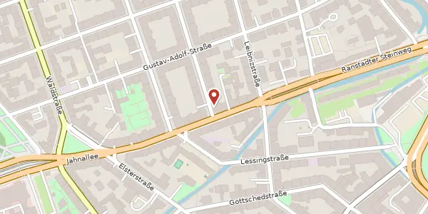 Karte der Umgebung von Funkenburgstraße 2, 04105 Leipzig