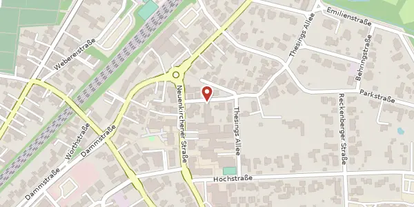 Karte der Umgebung von Thesings Allee 21, 33332 Gütersloh