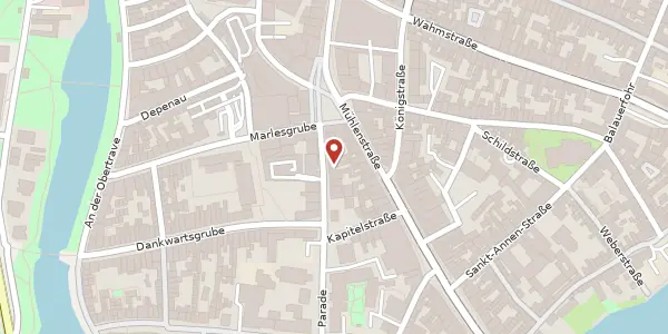 Karte der Umgebung von Pferdemarkt 11, 23552 Lübeck