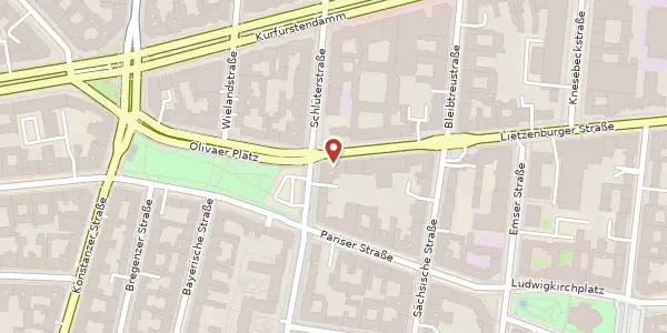Karte der Umgebung von Lietzenburger Straße 107, 10707 Berlin