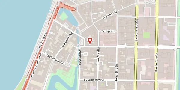 Karte der Umgebung von Benrather Str. 4, 40213 Düsseldorf