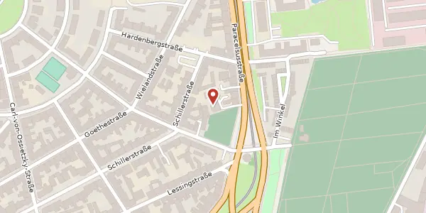 Karte der Umgebung von Paracelsusstraße 7A, 06114 Halle (Saale)