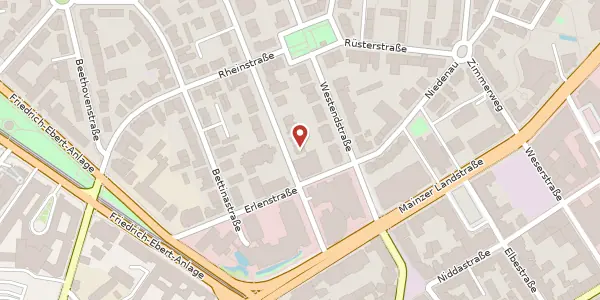 Karte der Umgebung von Savignystr. 18, 60325 Frankfurt