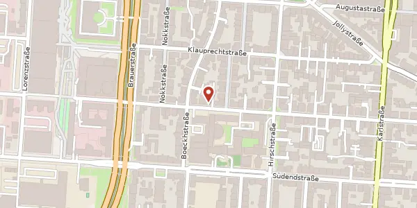 Karte der Umgebung von Vorholzstraße 54, 76137 Karlsruhe