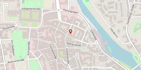 Karte der Umgebung von Gerberstr. 24, 87435 Kempten