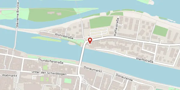 Karte der Umgebung von Wöhrdstraße 12, 93059 Regensburg