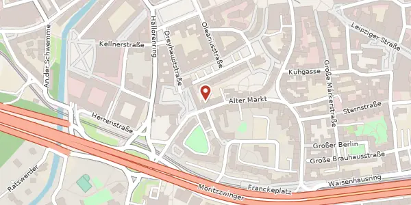 Karte der Umgebung von Alter Markt 24, 06108 Halle (Saale)