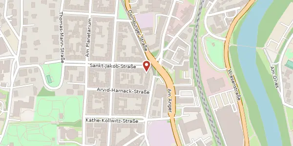 Karte der Umgebung von Saalbahnhofstraße 24, 07743 Jena