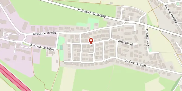 Karte der Umgebung von Merianstraße 15, 71277 Rutesheim
