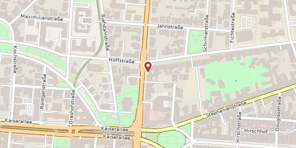 Karte der Umgebung von Reinhold-Frank-Straße 58, 76133 Karlsruhe