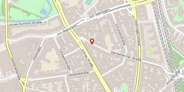 Karte der Umgebung von Gerresheimer Str. 13, 40211 Düsseldorf