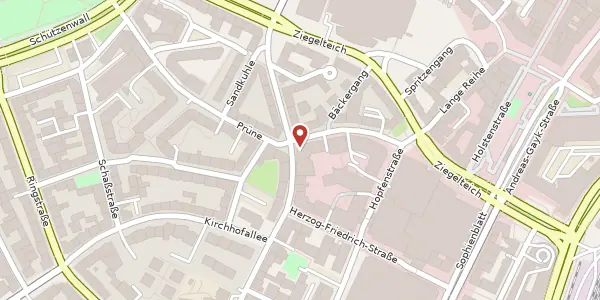 Karte der Umgebung von Walkerdamm 17, 24103 Kiel