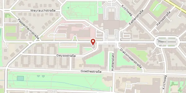 Karte der Umgebung von Geysostraße 11, 34119 Kassel