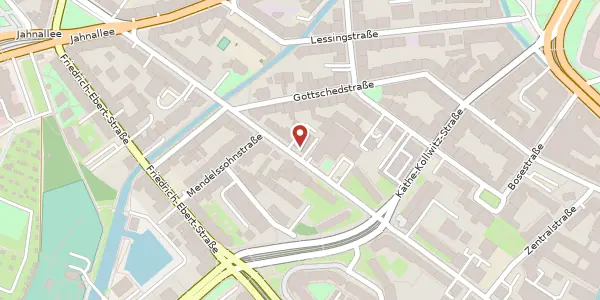 Karte der Umgebung von Elsterstraße 26, 04109 Leipzig
