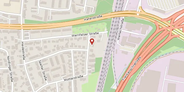 Karte der Umgebung von Rother Strasse 5, 90451 Nürnberg