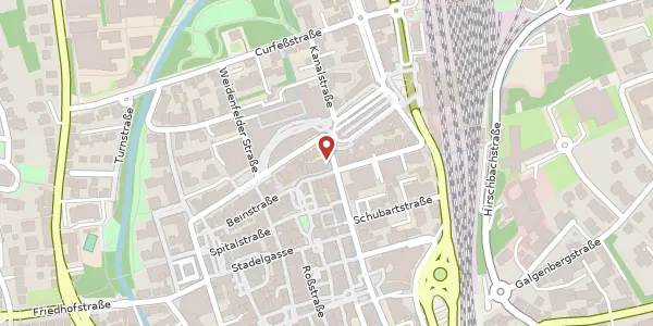 Karte der Umgebung von Bahnhofstraße 23, 73430 Aalen