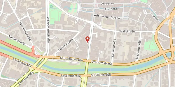 Karte der Umgebung von Kaiser-Joseph-Straße 274, 79098 Freiburg im Breisgau