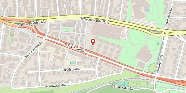 Karte der Umgebung von Schützenallee 42, 79102 Freiburg im Breisgau