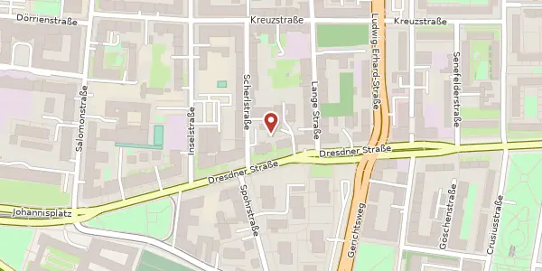 Karte der Umgebung von Scherlstraße 2, 04103 Leipzig