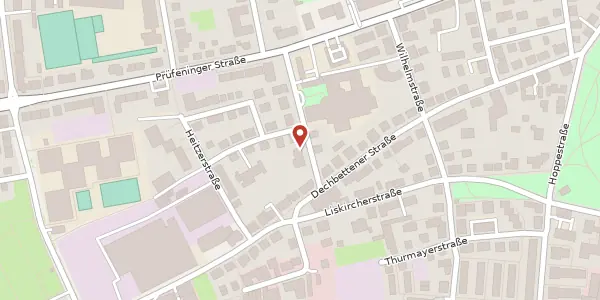 Karte der Umgebung von Steinmetzstraße 12, 93049 Regensburg