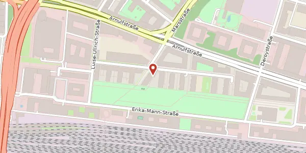 Karte der Umgebung von Marlene-Dietrich-Str. 47, 80636 München