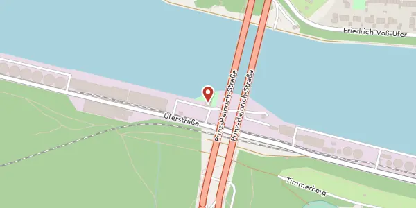 Karte der Umgebung von Uferstraße 62, 24106 Kiel