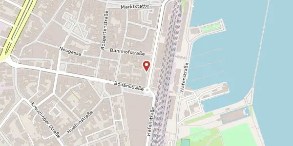 Karte der Umgebung von Bahnhofplatz 12, 78462 Konstanz