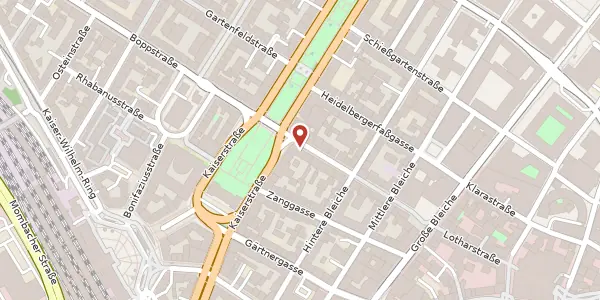 Karte der Umgebung von Neubrunnenstr. 23, 55116 Mainz