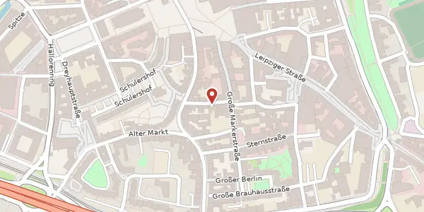 Karte der Umgebung von Kuhgasse 3, 06108 Halle (Saale)