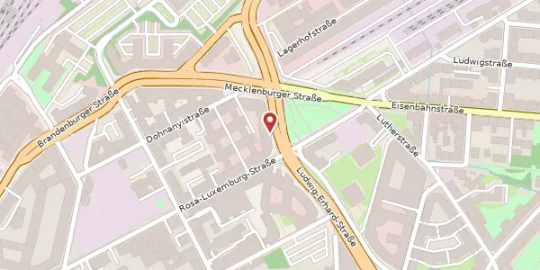Karte der Umgebung von Friedrich-List-Platz 1, 04103 Leipzig