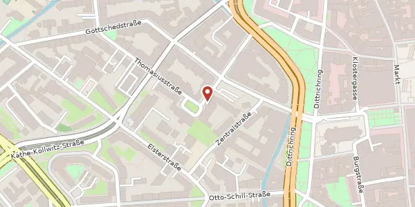 Karte der Umgebung von Bosestraße 5, 04109 Leipzig