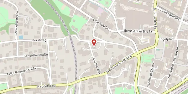 Karte der Umgebung von Kochstraße 5, 07745 Jena