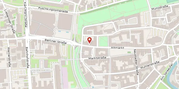 Karte der Umgebung von Berliner Str. 158, 03046 Cottbus
