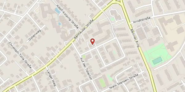 Karte der Umgebung von Tempelhofer Str. 93 A, 33100 Paderborn