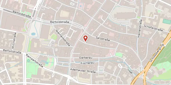 Karte der Umgebung von Grünwälderstraße 1-7, 79098 Freiburg im Breisgau