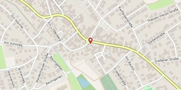 Karte der Umgebung von Weidenhäuserstr. 1, 35625 Hüttenberg