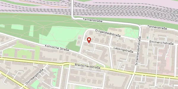 Karte der Umgebung von Lessingstraße 19, 34119 Kassel