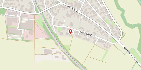Karte der Umgebung von Badersgraben 8 A, 97464 Niederwerrn, OT Oberwerrn
