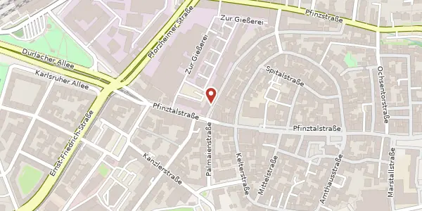 Karte der Umgebung von Seboldstraße 1, 76227 Karlsruhe