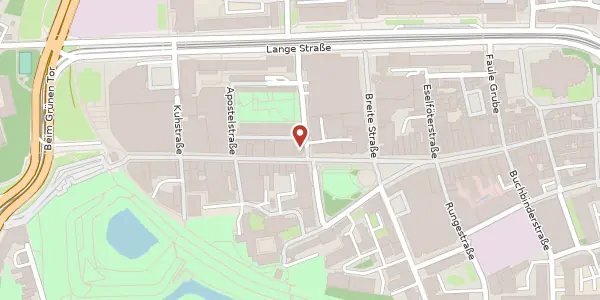 Karte der Umgebung von Kröpeliner Straße 64, 18055 Rostock