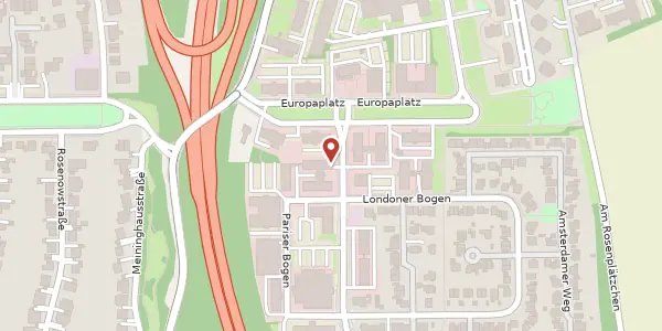 Karte der Umgebung von Lissaboner Allee 1, 44269 Dortmund