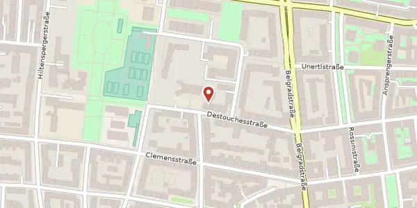 Karte der Umgebung von Destouchesstr. 62, 80796 München