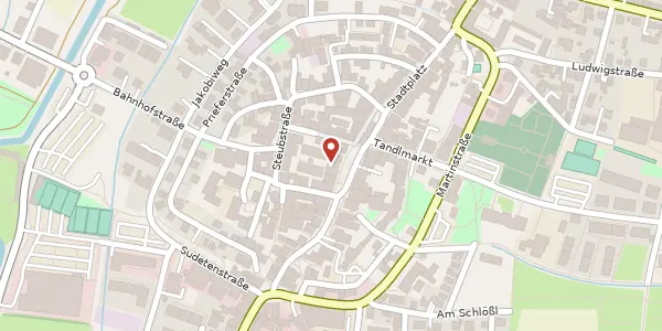 Karte der Umgebung von Stadtplatz 28, 86551 Aichach