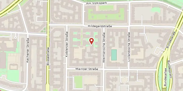 Karte der Umgebung von Hildgard Straße 20 c, 10715 Berlin