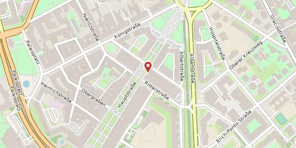 Karte der Umgebung von Hauptstraße 36, 01097 Dresden